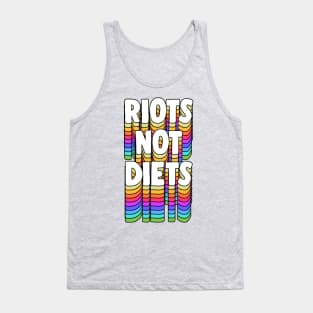 Riots Not Diets - Feminist Typographic Design Tank Top